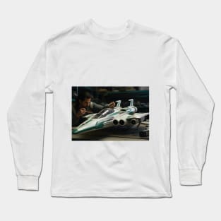 Virtual Model Spacecraft Construction Studio 14 Long Sleeve T-Shirt